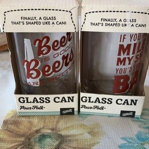 Glass can drinking cups